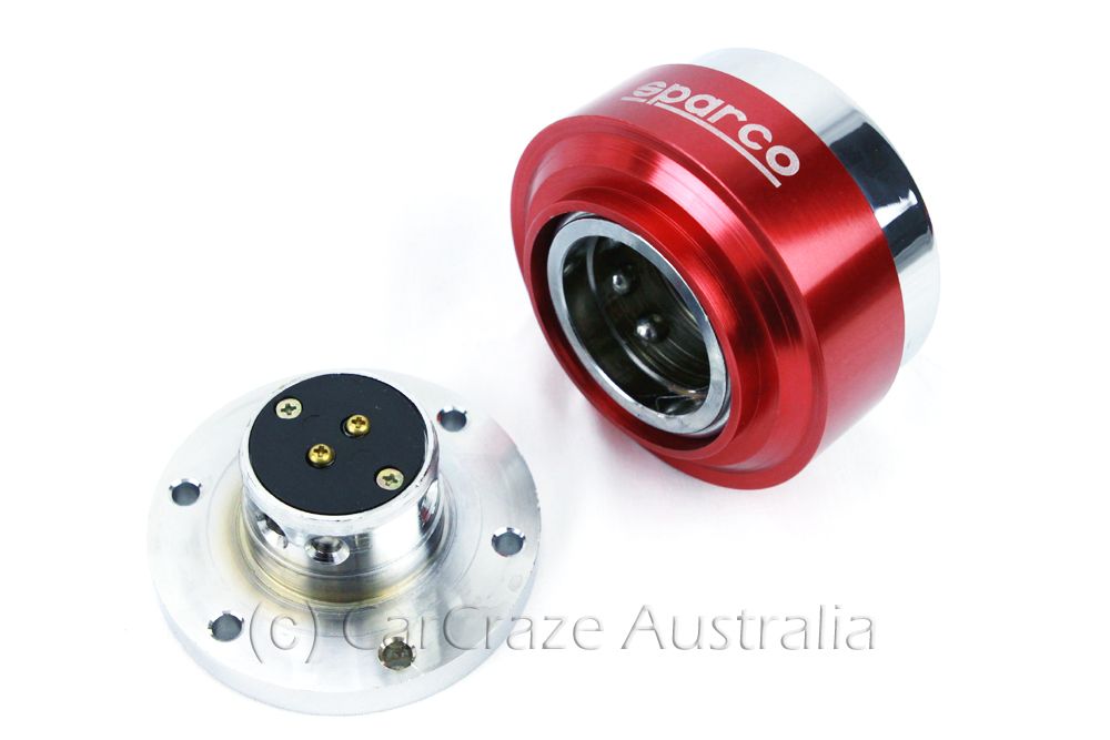 Sparco Universal Quick Release Steering Wheel Hub Rally RED